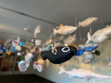 School of Plastic Fish installation