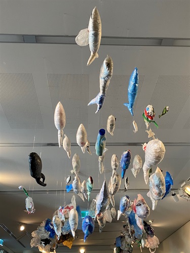 School of Plastic Fish installation