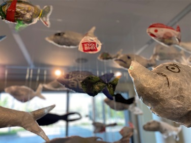 School of Plastic Fish installation