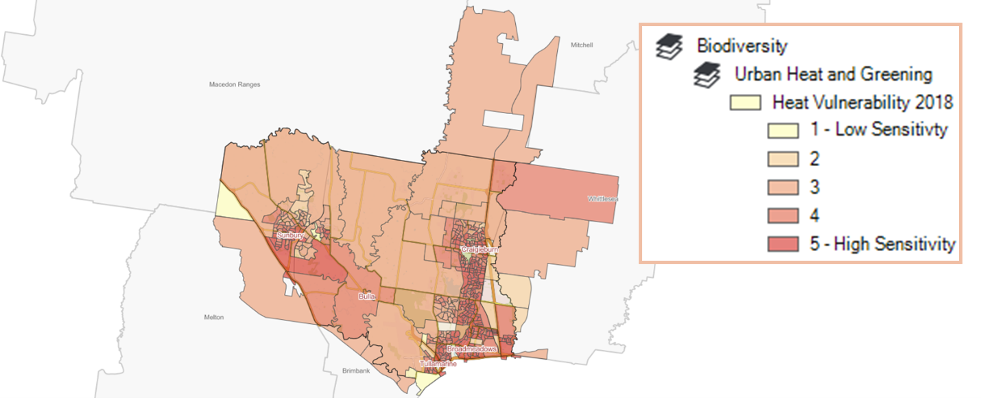 The Heat Vulnerability Index (HVI) identifies which populations are most vulnerable to heat