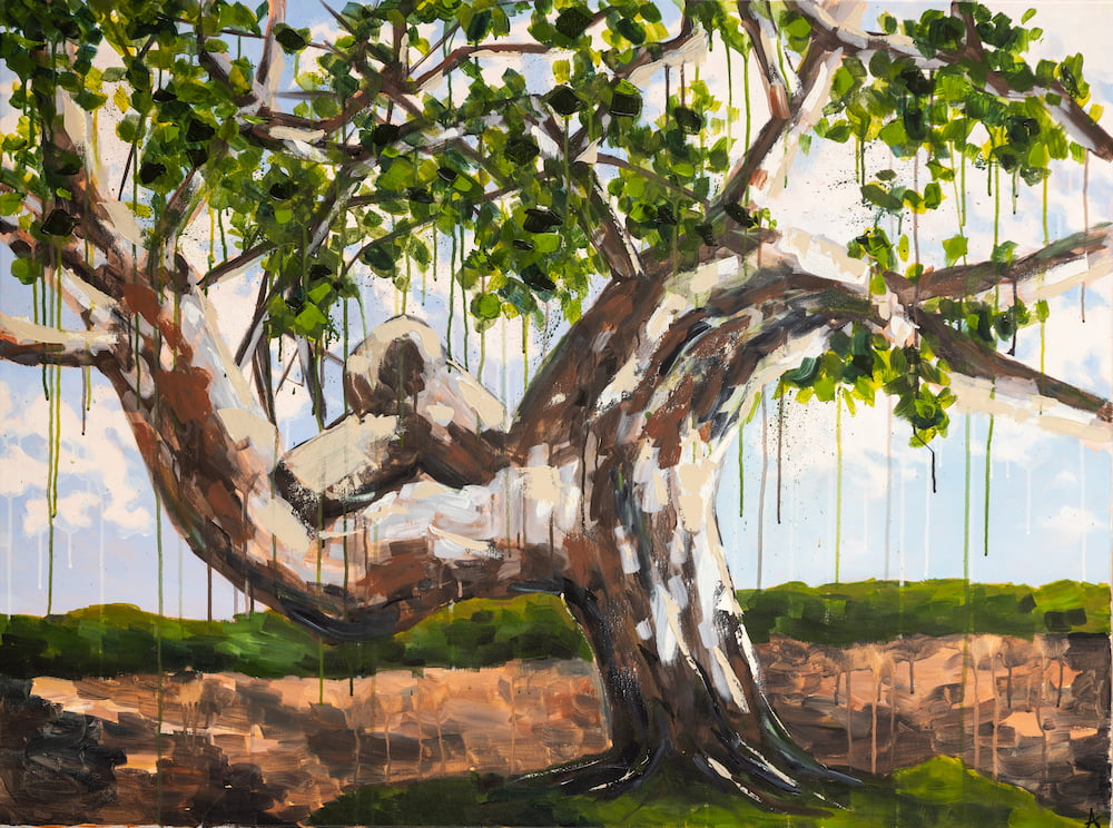 Painting of a gum tree